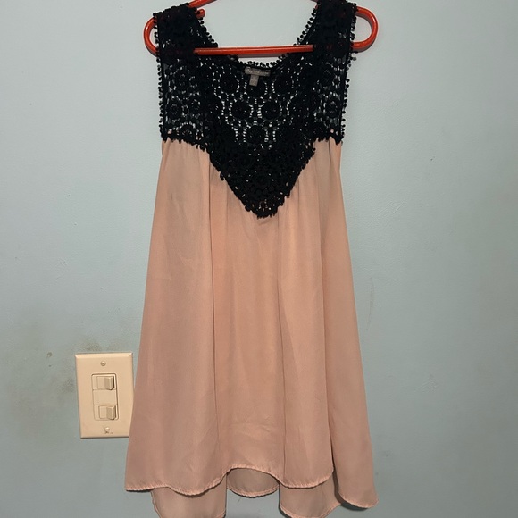 Charlotte Russe Black and Pink Lace Blouse - Picture 1 of 4